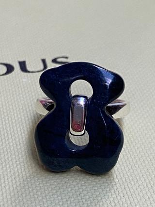ANILLO TOUS PLATA OSO AZUL TALLA 13