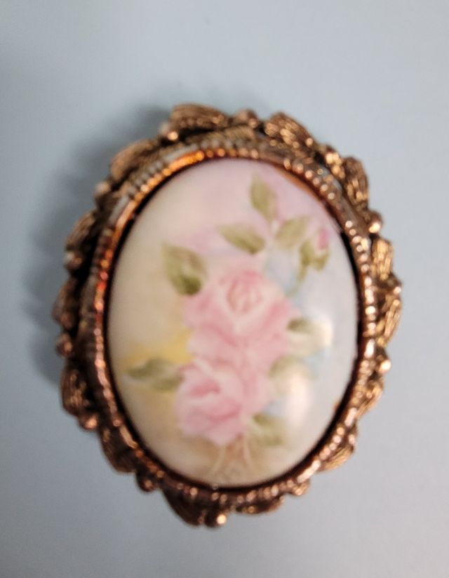 Broche Vintage cerámica