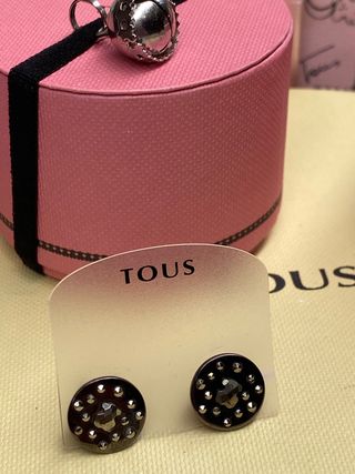 PENDIENTES TOUS GRACE OSO PIRITA Y PLATA PAVONADA