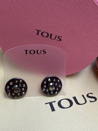 PENDIENTES TOUS GRACE OSO PIRITA Y PLATA PAVONADA