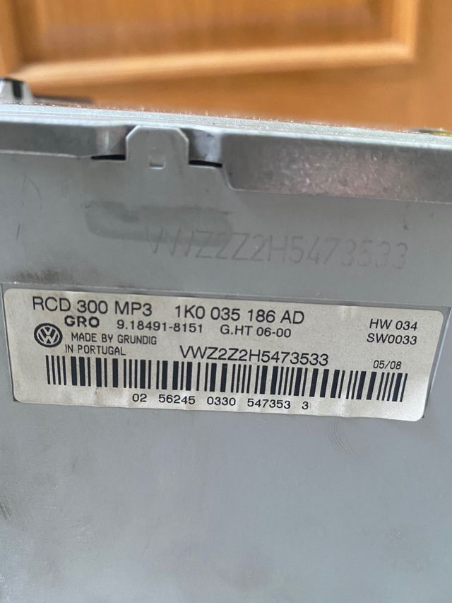 Equipo de sonido/radio grupo vag