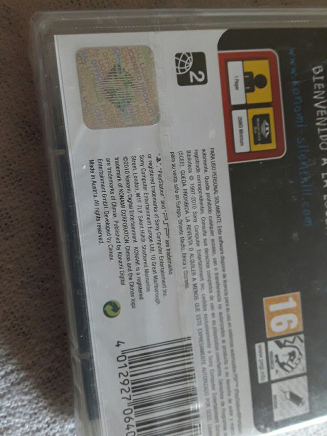 SILENT HILL:SHATTERED MEMORIES NUEVO PARA PSP