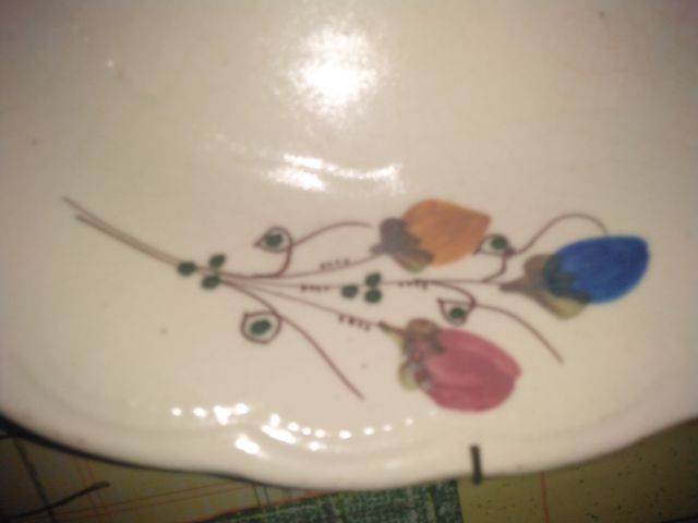 Plato cerámica Valenciana artesanal,pintado mano