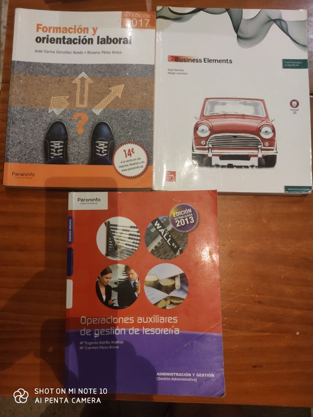 libros de texto grado medio 15€ c.u.