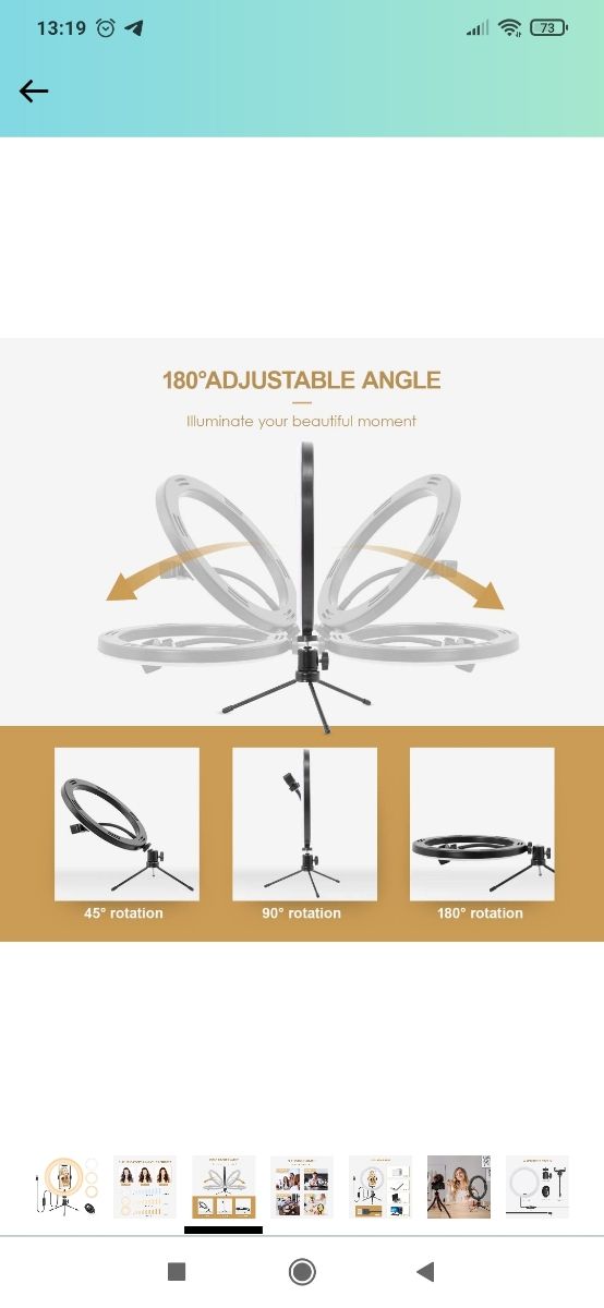 Aro de luz con trípode