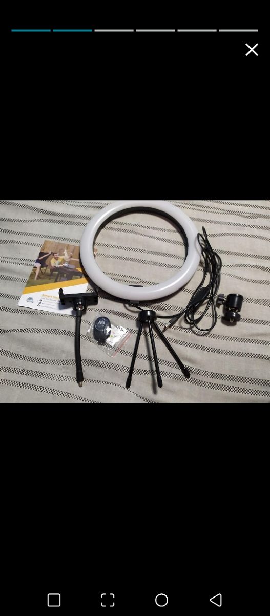 Aro de luz con trípode