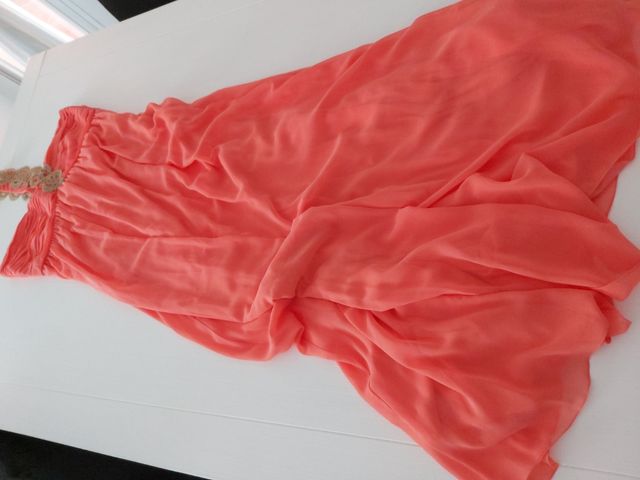 Vestido largo poete con tirante asimétrico