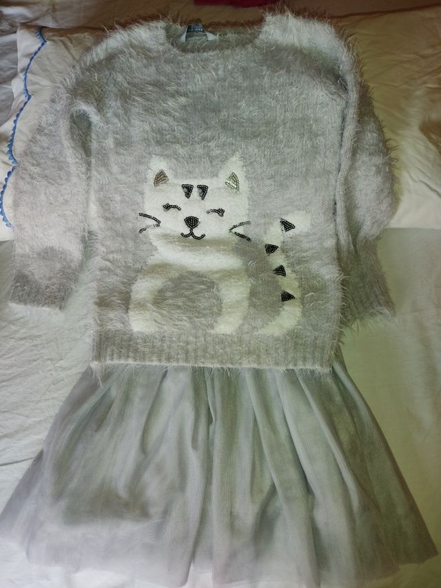 Conjunto falda + jersey T 4-5 años.