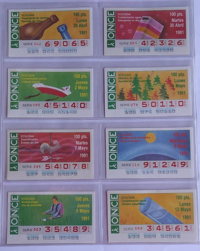 51 CUPONES ONCE 1991 ECOLOGÍA COLECCION COMPLETA