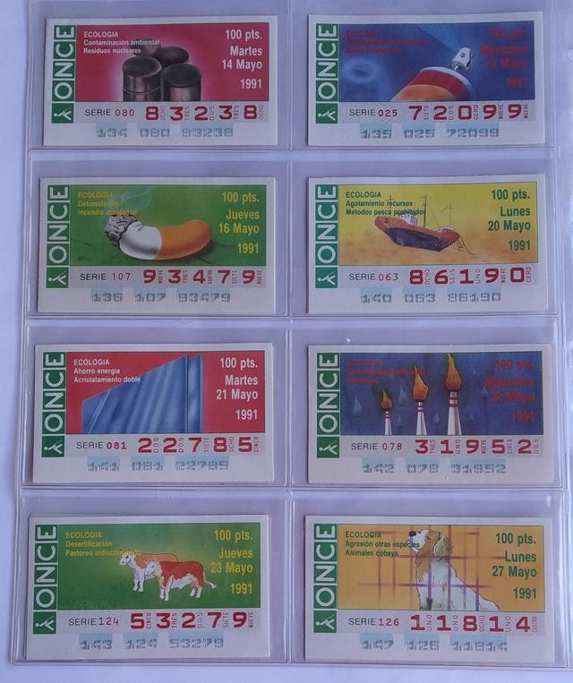 51 CUPONES ONCE 1991 ECOLOGÍA COLECCION COMPLETA