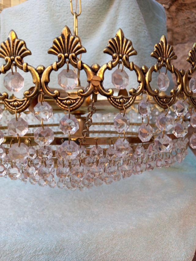 lámpara de cristales