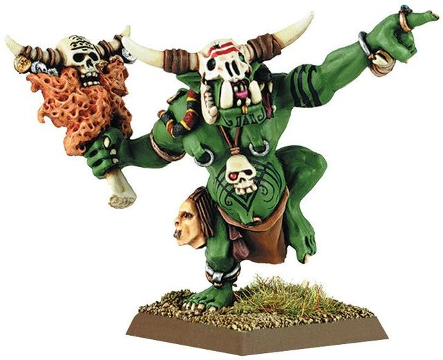 Chamán orco salvaje. Imprimado. Warhammer