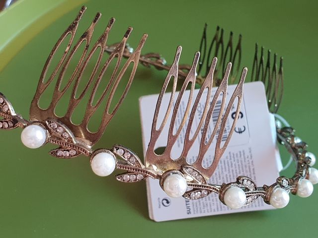 Pasada para cabello perlas y strass