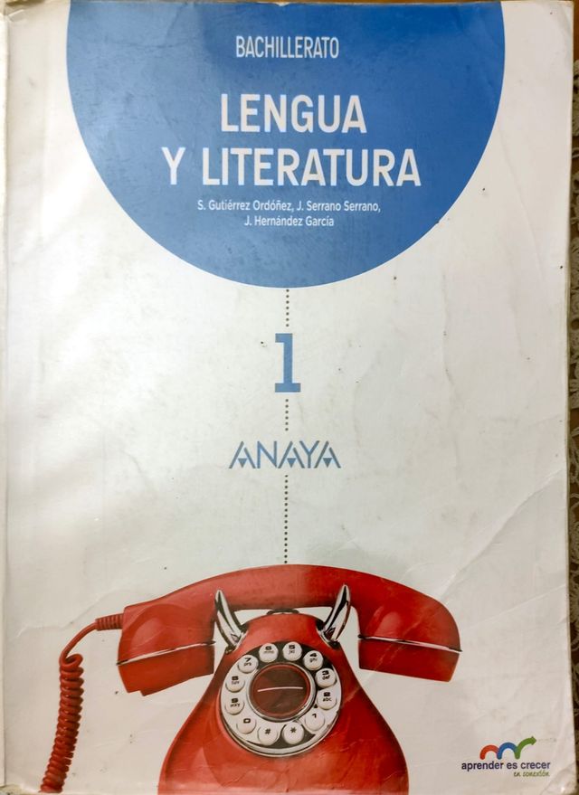 Libro 1 Bachillerato Anaya Lengua y Literatura