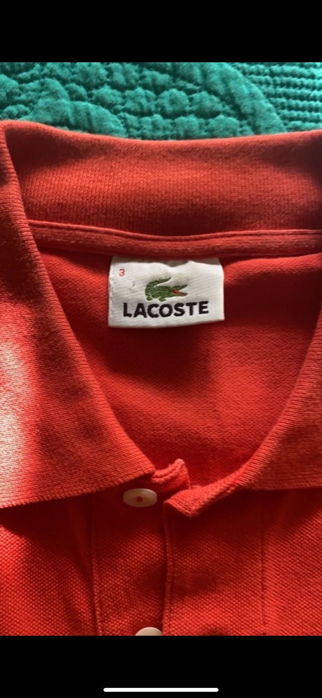 Polo LACOSTE ORIGINAL ,talla S color Coral
