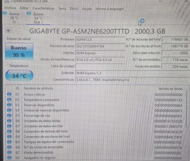 GP-ASM2NE6200TTTD GIGABYTE AORUS NVME GEN4 SSD 2TB