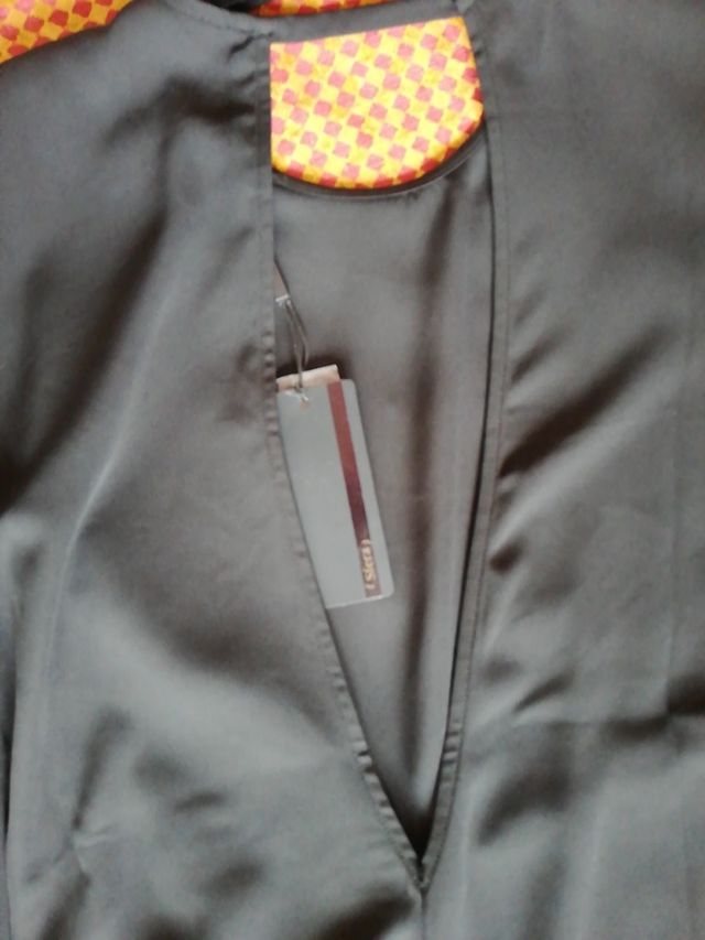 Top Blusón negro gasa M