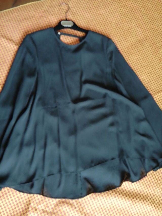 Top Blusón negro gasa M