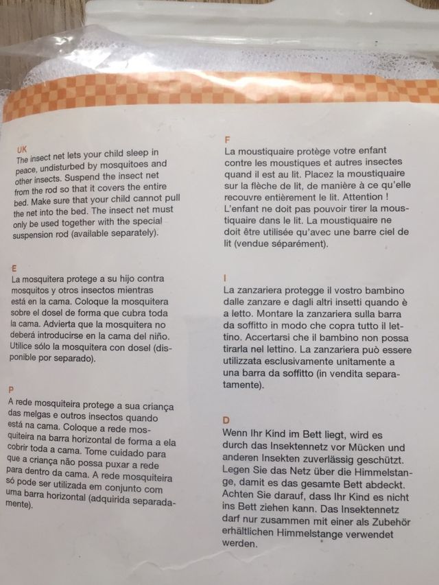 Mosquitera cuna nuevo