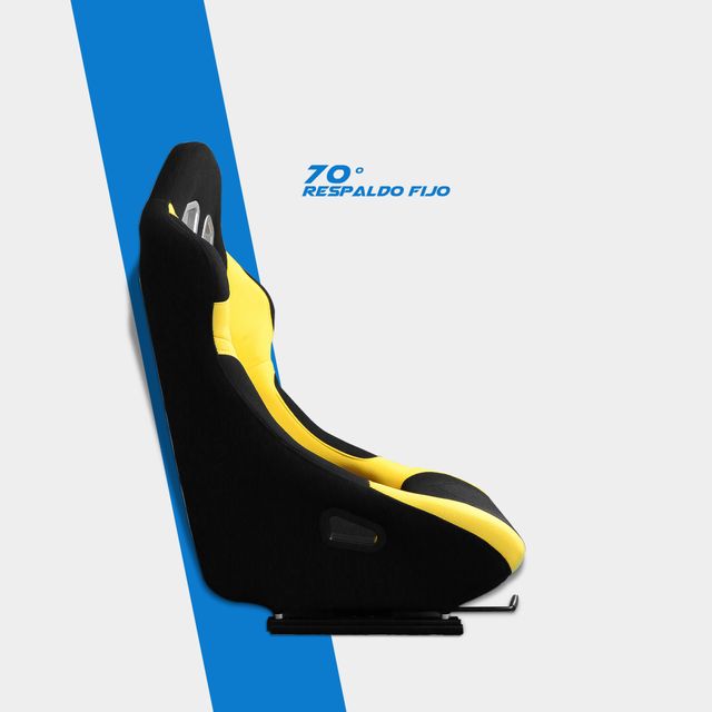 M MODAUTO SEMI BAQUET TELA NEGRO AMARILLO