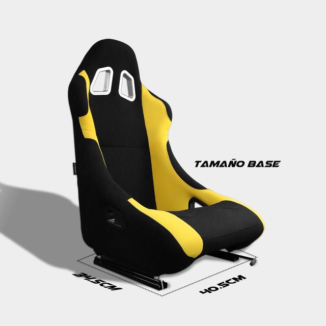 M MODAUTO SEMI BAQUET TELA NEGRO AMARILLO