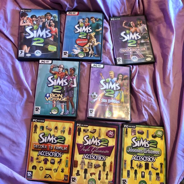 Sims 2 base 4 expansiones y 3 packs de accesorios