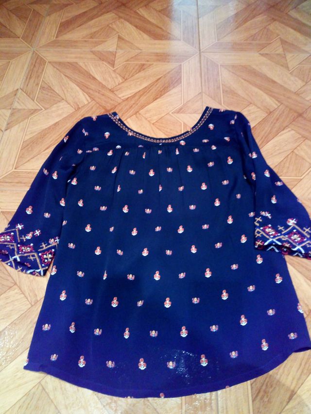 Blusa bordada Pepe Jeans, talla XS