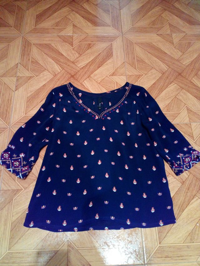 Blusa bordada Pepe Jeans, talla XS