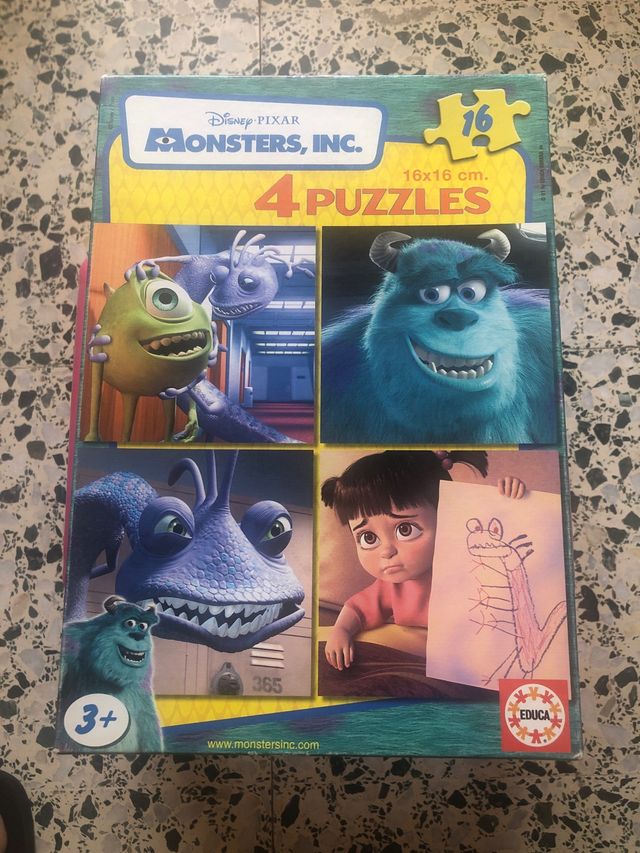 4 puzzles MONSTRUOS +3 años