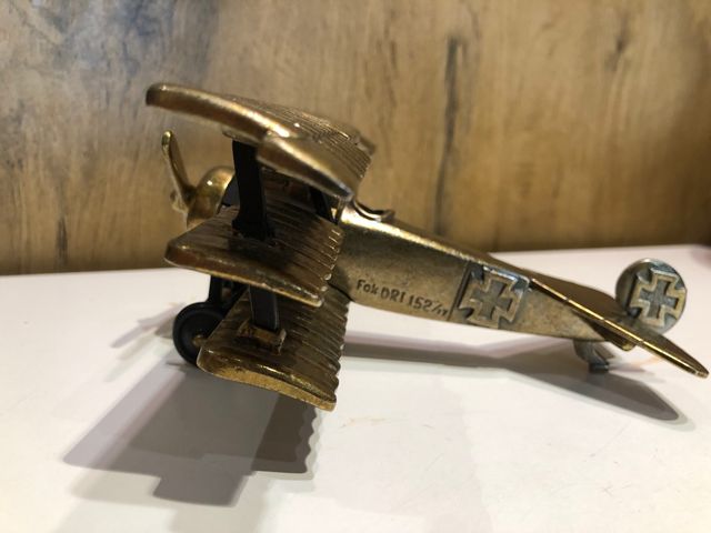 VINTAGE - Avión de bronce - foto real.