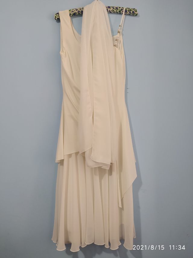 Vestido blanco hueso 