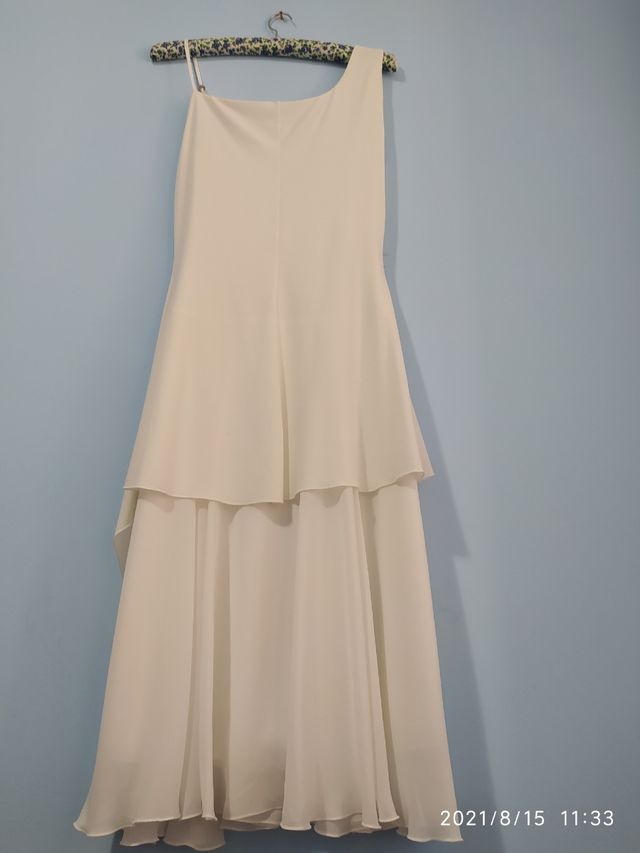 Vestido blanco hueso 