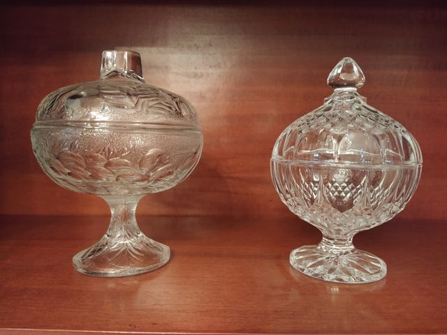 Bombonera de cristal tallado