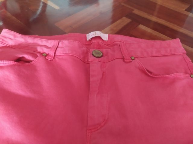 Pantalón Rosa 42 Mujer Moda 