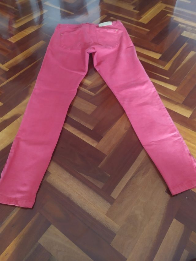 Pantalón Rosa 42 Mujer Moda 