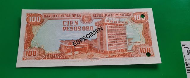 ESPÉCIMEN 100 pesos Rep.Dominicana