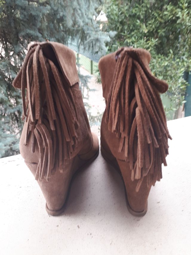 Botines de piel de Pull and Bear