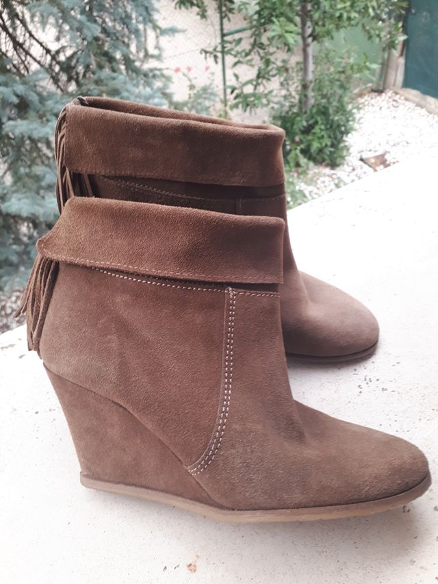 Botines de piel de Pull and Bear