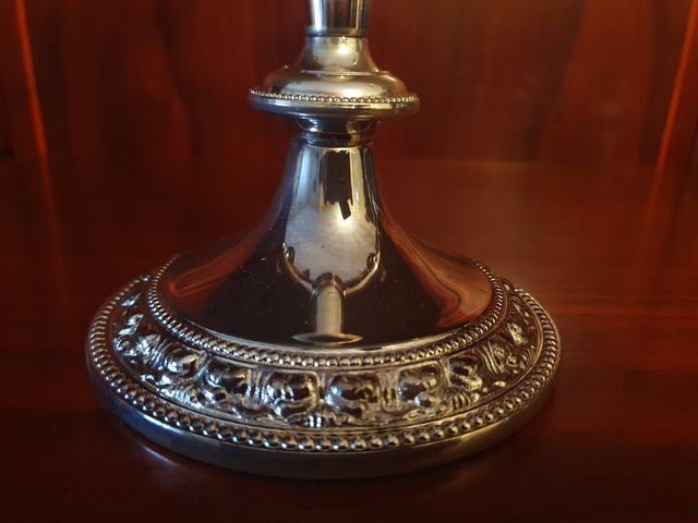 Candelabros Alpaca plateada