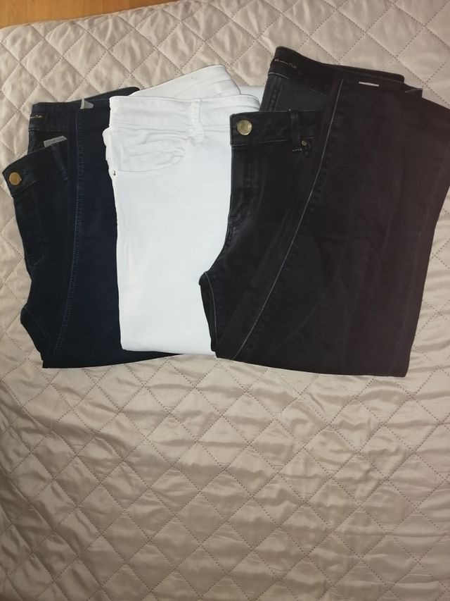 Lote 3 pantalones pitillo Massimo Dutti