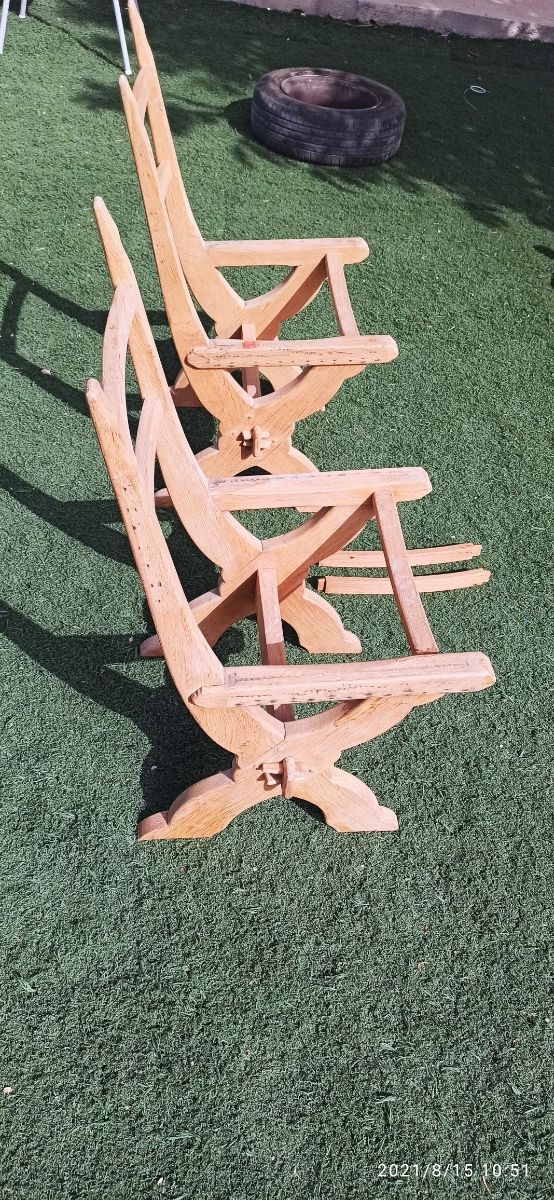 SILLAS ANTIGUAS MADERA MACIZA DE ROBLE