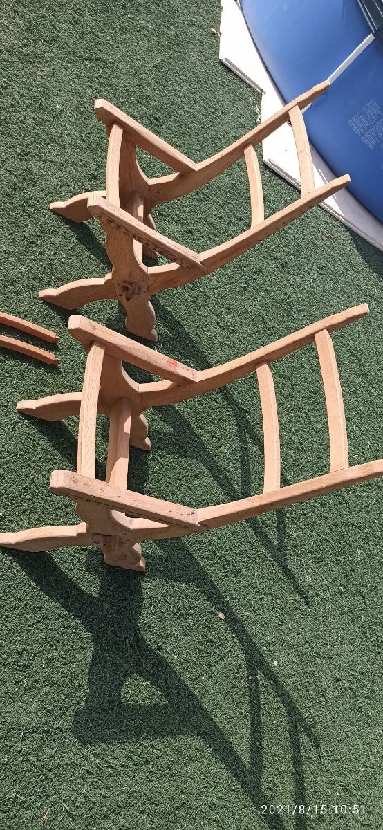 SILLAS ANTIGUAS MADERA MACIZA DE ROBLE