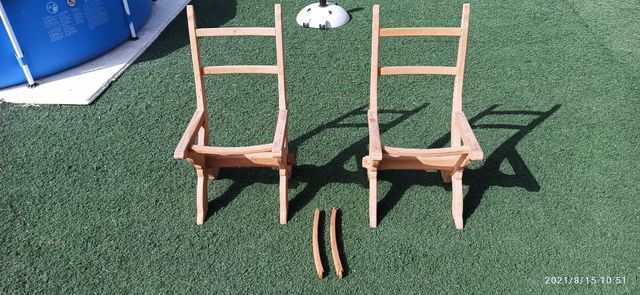 SILLAS ANTIGUAS MADERA MACIZA DE ROBLE