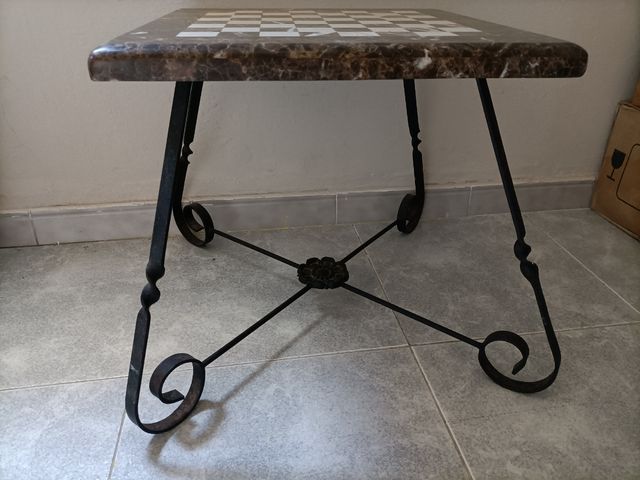 Tablero ajedrez/damas de mármol. Hecho a mano