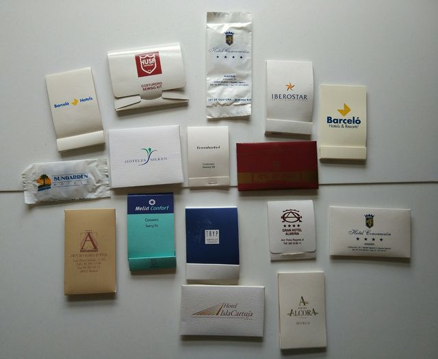 16 sets de costura amenities hoteles