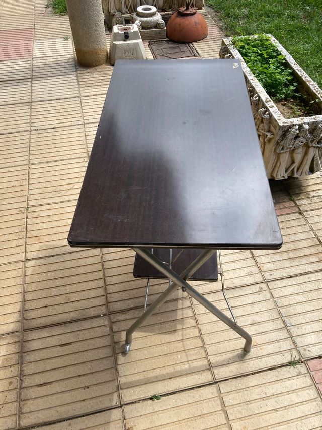 Mesa plegable vintage, mueble antiguo, retro