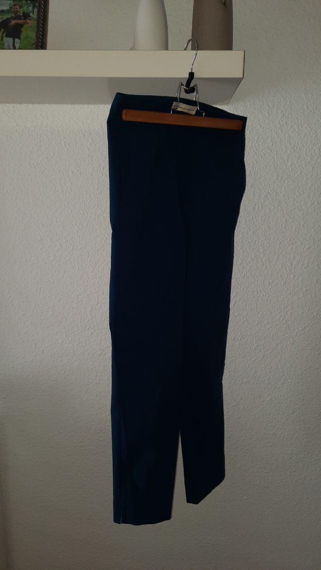 Pantalón recto azul marino Purificación García