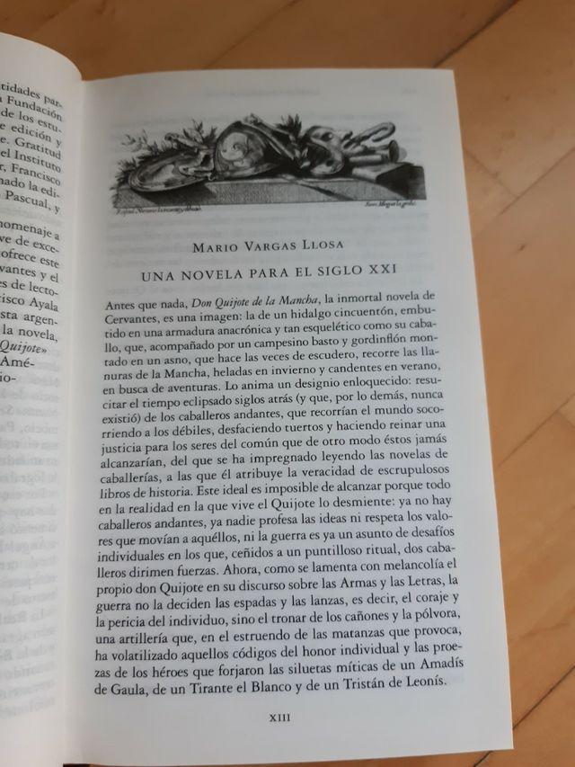 Libro " Don Quijote" de Miguel de Cervantes