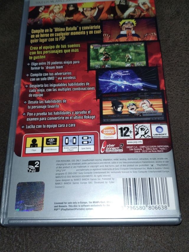 JUEGO PSP - NATURO ULTIMATE NINJA HEROES-