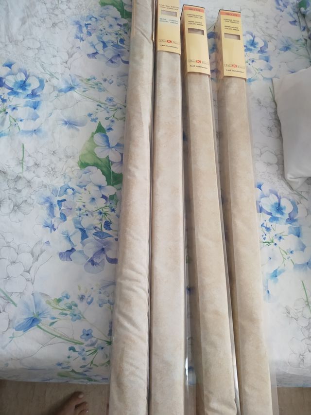 4 cortinas estores con varillas sin estrenar